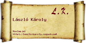László Károly névjegykártya