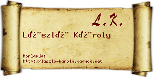 László Károly névjegykártya